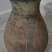 Vaso decorativo vintage - stile tribale e materico