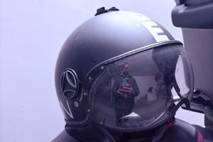 Casco Momo nero tg L +interfono +imbottitura nuova