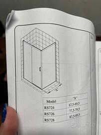 Box doccia angolare finiture nero