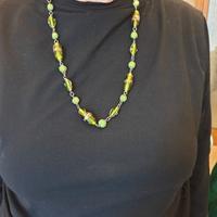 collana con perle in vetro di Murano