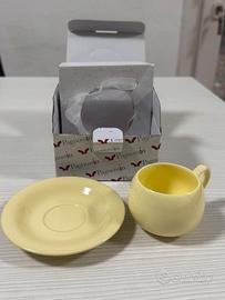 Tazzina da caffè Pagnossin gialla con piattino