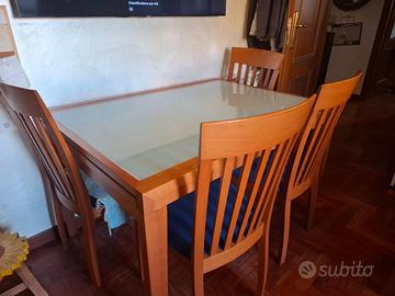 Tavolo Calligaris +4sedie €200