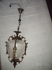 Lampadario vintage in stile liberty primi del 900