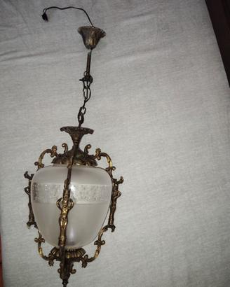 Lampadario vintage in stile liberty primi del 900