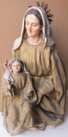 316CV Statua di sant’Anna con la Madonna Bambina