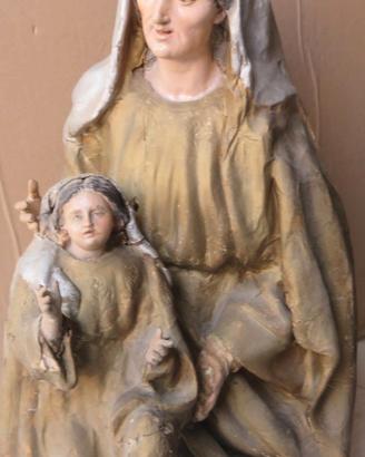 316CV Statua di sant’Anna con la Madonna Bambina
