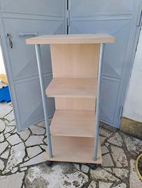 scaffale con ruote 