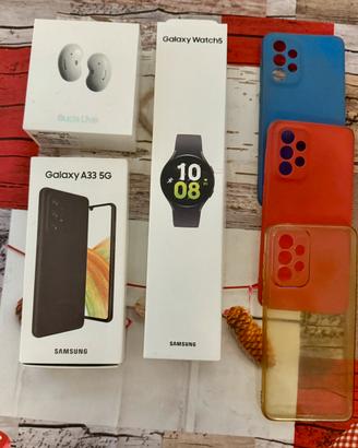 SAMSUNG GALAXY A33 5G  + WATCH 5 + BUDS LIVE