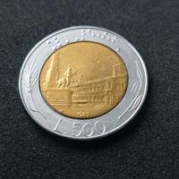 500 LIRE 1987 BIMETALLICA RARA!