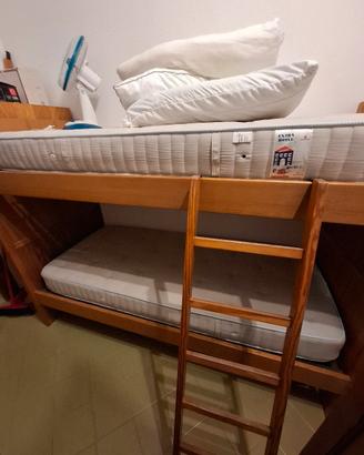 Camera da letto completa in legno massello 