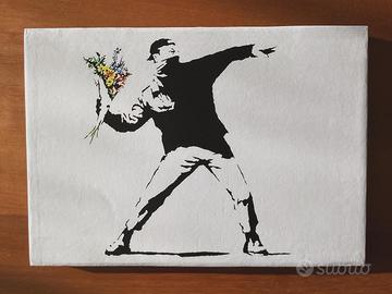 Quadro “Flower Thrower” di Banksy
