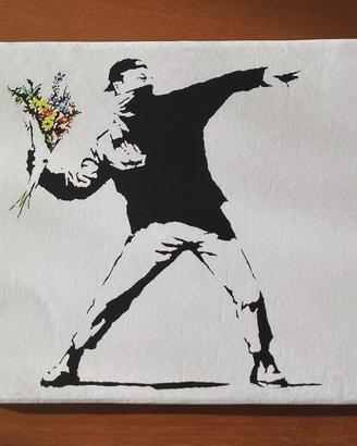 Quadro “Flower Thrower” di Banksy