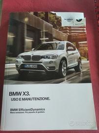BMW X3  Libretto Manuale USO MANUTENZIONE 2017