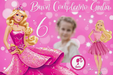 Poster Striscione Compleanno BARBIE 150X100 Person