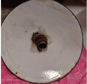 Piatto lampadario smaltato Anni 50
