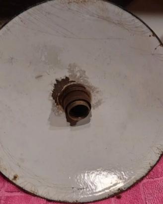 Piatto lampadario smaltato Anni 50