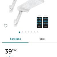 2 faretti solari + telecomandi