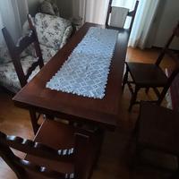 TAVOLO FRATINO IN NOCE + SEDIE