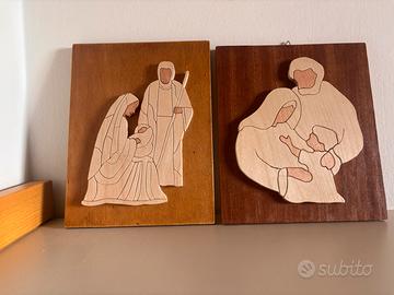 Natività in legno traforo - Quadretto Artigianale