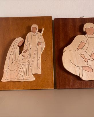 Natività in legno traforo - Quadretto Artigianale