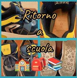 Sneakers bimbo Geox blu/giallo 35