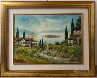Quadro dipinto a mano Lago di Garda di De Angelis
