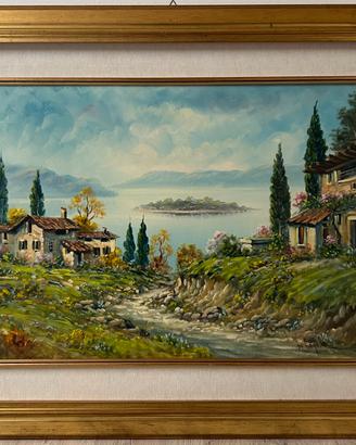 Quadro dipinto a mano Lago di Garda di De Angelis