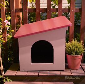 Cuccia per gatto casetta esterno cm 48x38x37h