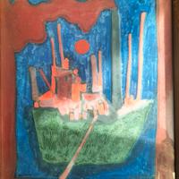 Quadro Francesco Casorati - Nave con ciminiera 