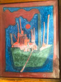 Quadro Francesco Casorati - Nave con ciminiera 