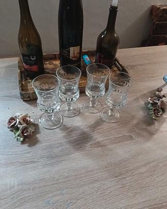 Bicchieri in cristallo "King's Crown" set di 4
