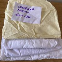 Lenzuola angoli lettino