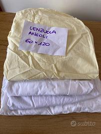 Lenzuola angoli lettino