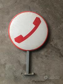 Insegna vintage telefono pubblico SIP