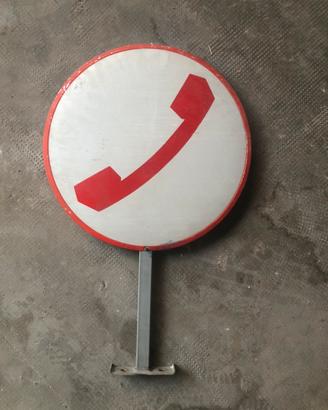 Insegna vintage telefono pubblico SIP