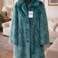 Pelliccia eco verde petrolio Mood Made in Italy – 