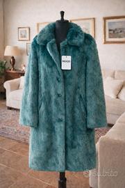 Pelliccia eco verde petrolio Mood Made in Italy – 