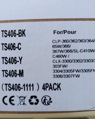 Toner a colori compatibili Samsung CLP365W e altre