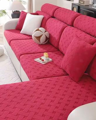 Copridivano Seduta elastico 2 posti Rosso Rubino