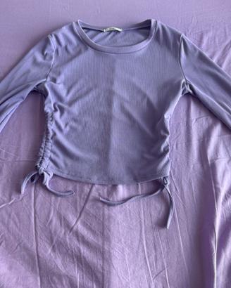 Maglia a maniche lunghe lilla