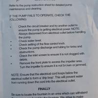 Fontana  con pompa sommergibile