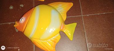 Pesci decorativi in terracotta smaltata 