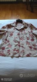 camicia donna lino floreale 
