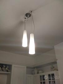 Lampadario a sospensione bianco