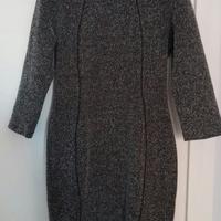 Vestito h&m grigio melange con zip