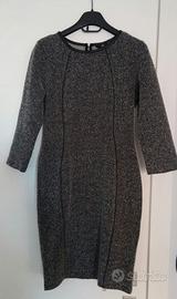 Vestito h&m grigio melange con zip