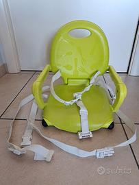 Rialzo da sedia Chicco verde lime con tavolino