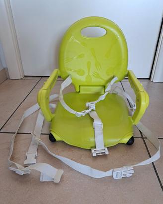 Rialzo da sedia Chicco verde lime con tavolino