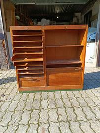 Mobile Schedario Vintage a Serranda antico