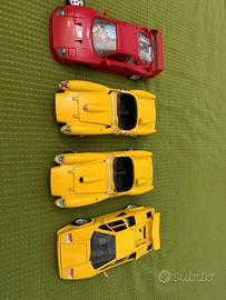 4 Modellini Bburago 1/18 - Ferrari & Lamborghini